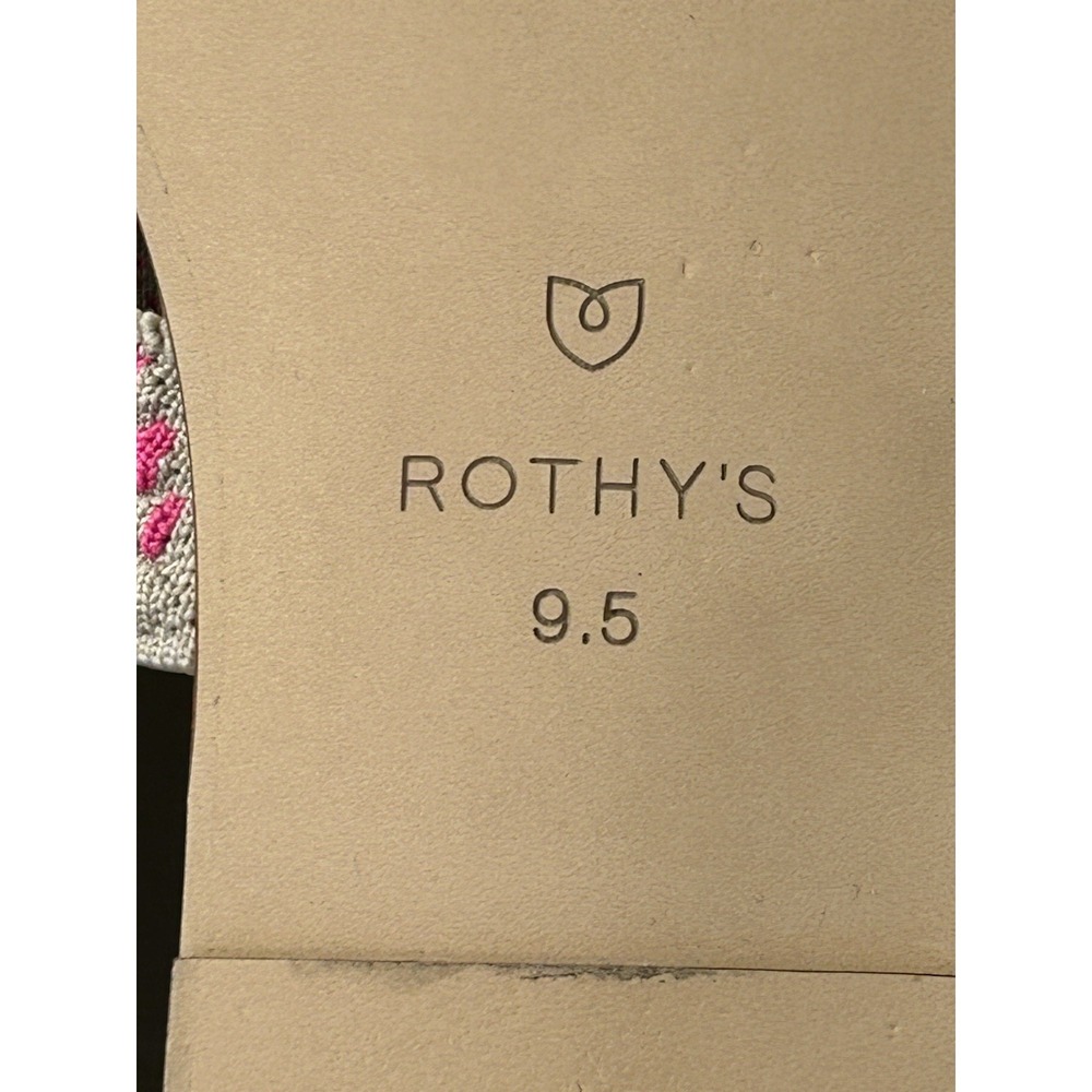 Rothy's Hot Pink Basket Stitch Triple Band Sandals Size 9.5 EUC - Picture 9 of 9